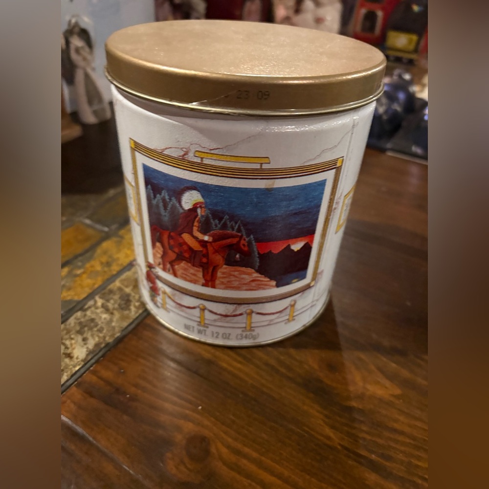 Vintage Tin Canister popcorn